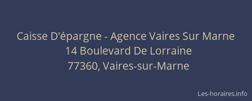 Caisse D'épargne - Agence Vaires Sur Marne