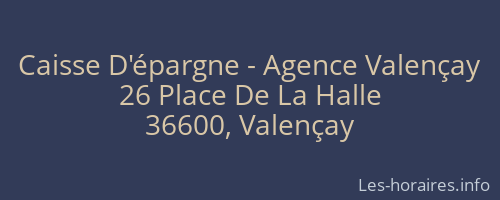 Caisse D'épargne - Agence Valençay
