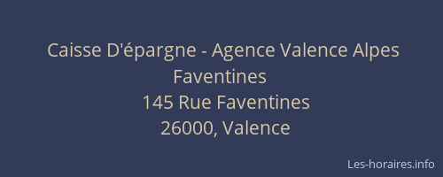 Caisse D'épargne - Agence Valence Alpes Faventines