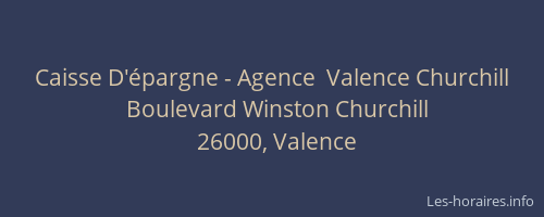 Caisse D'épargne - Agence  Valence Churchill