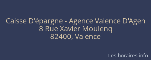 Caisse D'épargne - Agence Valence D'Agen