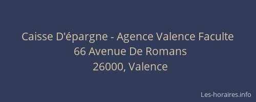 Caisse D'épargne - Agence Valence Faculte
