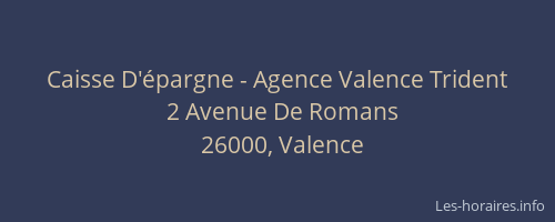 Caisse D'épargne - Agence Valence Trident