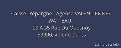 Caisse D'épargne - Agence VALENCIENNES WATTEAU
