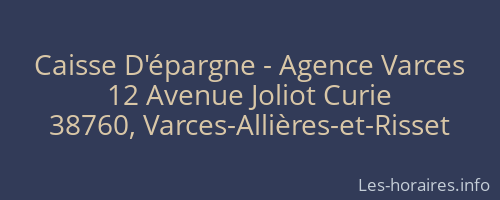 Caisse D'épargne - Agence Varces