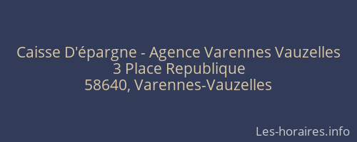Caisse D'épargne - Agence Varennes Vauzelles