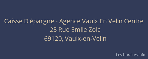 Caisse D'épargne - Agence Vaulx En Velin Centre