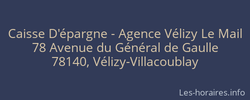 Caisse D'épargne - Agence Vélizy Le Mail
