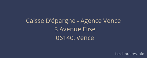 Caisse D'épargne - Agence Vence