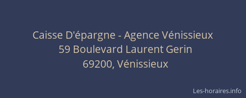 Caisse D'épargne - Agence Vénissieux