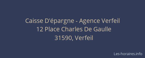 Caisse D'épargne - Agence Verfeil
