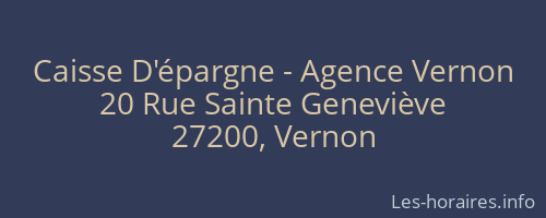 Caisse D'épargne - Agence Vernon