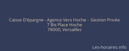 Caisse D'épargne - Agence Vers Hoche -  Gestion Privée