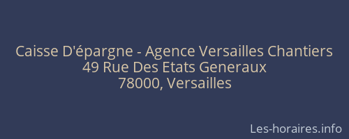 Caisse D'épargne - Agence Versailles Chantiers