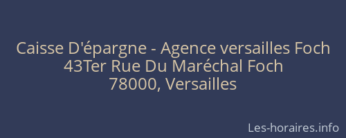 Caisse D'épargne - Agence versailles Foch