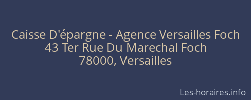 Caisse D'épargne - Agence Versailles Foch