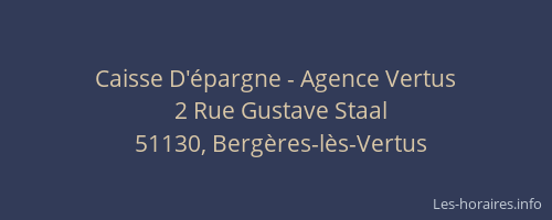 Caisse D'épargne - Agence Vertus