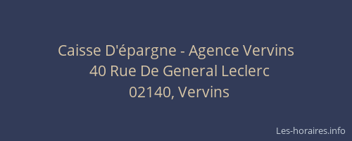 Caisse D'épargne - Agence Vervins