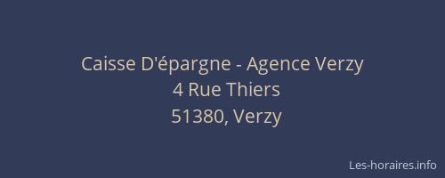 Caisse D'épargne - Agence Verzy
