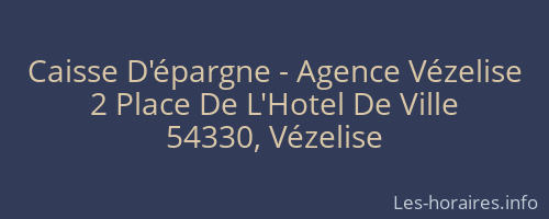 Caisse D'épargne - Agence Vézelise