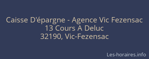 Caisse D'épargne - Agence Vic Fezensac