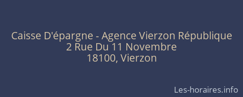 Caisse D'épargne - Agence Vierzon République