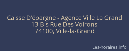 Caisse D'épargne - Agence Ville La Grand
