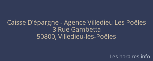 Caisse D'épargne - Agence Villedieu Les Poêles