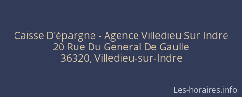 Caisse D'épargne - Agence Villedieu Sur Indre