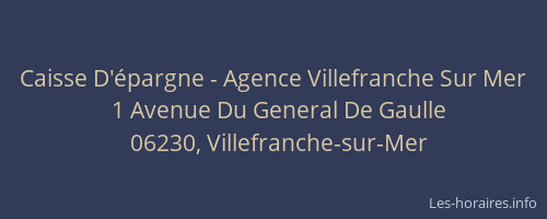 Caisse D'épargne - Agence Villefranche Sur Mer