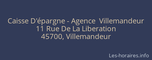 Caisse D'épargne - Agence  Villemandeur