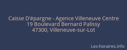 Caisse D'épargne - Agence Villeneuve Centre