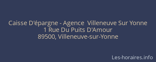 Caisse D'épargne - Agence  Villeneuve Sur Yonne