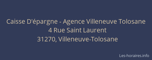 Caisse D'épargne - Agence Villeneuve Tolosane