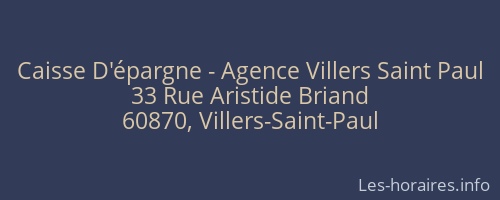 Caisse D'épargne - Agence Villers Saint Paul
