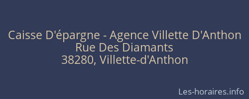 Caisse D'épargne - Agence Villette D'Anthon