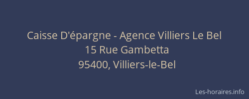 Caisse D'épargne - Agence Villiers Le Bel