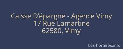 Caisse D'épargne - Agence Vimy