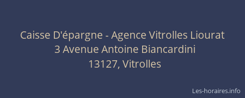 Caisse D'épargne - Agence Vitrolles Liourat