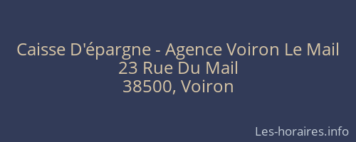 Caisse D'épargne - Agence Voiron Le Mail