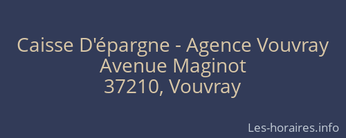 Caisse D'épargne - Agence Vouvray