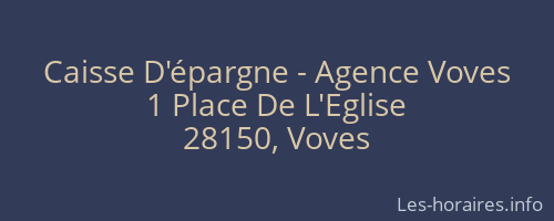 Caisse D'épargne - Agence Voves
