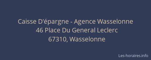 Caisse D'épargne - Agence Wasselonne