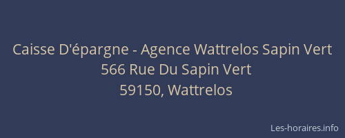 Caisse D'épargne - Agence Wattrelos Sapin Vert