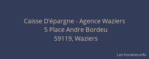 Caisse D'épargne - Agence Waziers