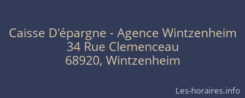 Caisse D'épargne - Agence Wintzenheim
