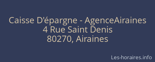 Caisse D'épargne - AgenceAiraines