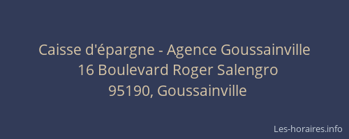 Caisse d'épargne - Agence Goussainville