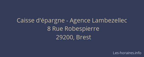Caisse d'épargne - Agence Lambezellec