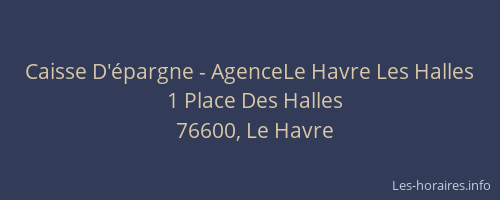 Caisse D'épargne - AgenceLe Havre Les Halles